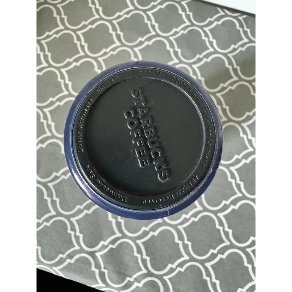 Starbucks Christmas Tree Holographic Blue Double Wall Insulated Travel Tumbler